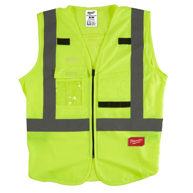 SIKKERHEDSVEST HI-VIS GUL S/M