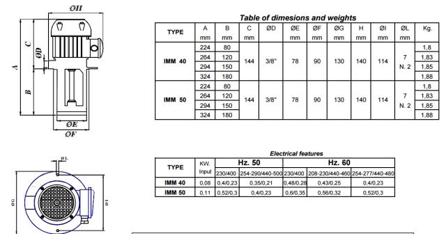 Sacemi kølesmørremiddelpumpe 400V