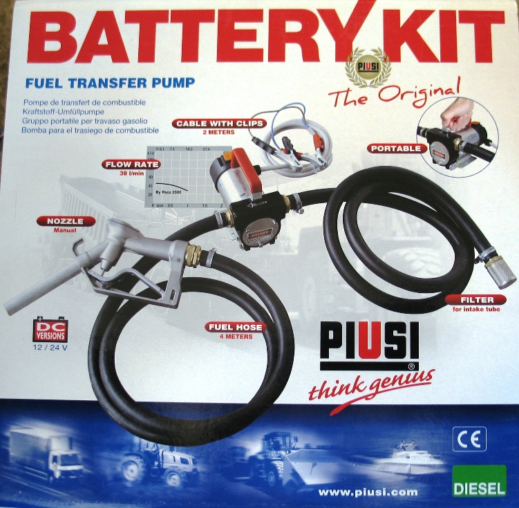 Piusi Batteri kit (Carry 3000) 24/12VDC selvansugende dieselpumpe